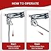 Hardtop Anti-Fall Removal Lift for Jeep Wrangler JL, JK, TJ, and Other Models with Hardtops | Idle Items, Kayak & Attic Hoist | Supports 8-16 ft Ceilings, Comes with 6 T-Knobs, Single-Person Operation