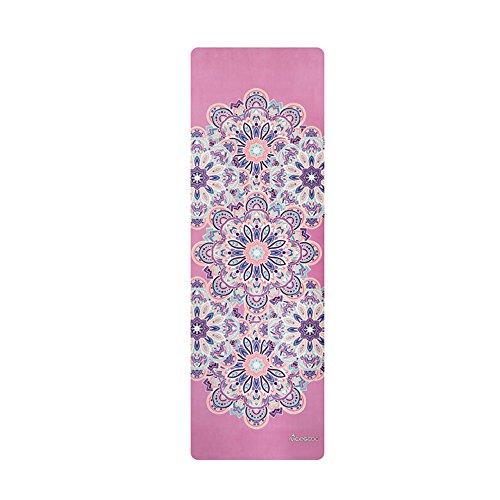 Ljf Natural Rubber Professional Yoga Mat Fitness Mat Thermal Transfer Non-slip Anti-skid Widening Folding Yoga Mat Towel Blanket Multi-color Optional (Color : B)