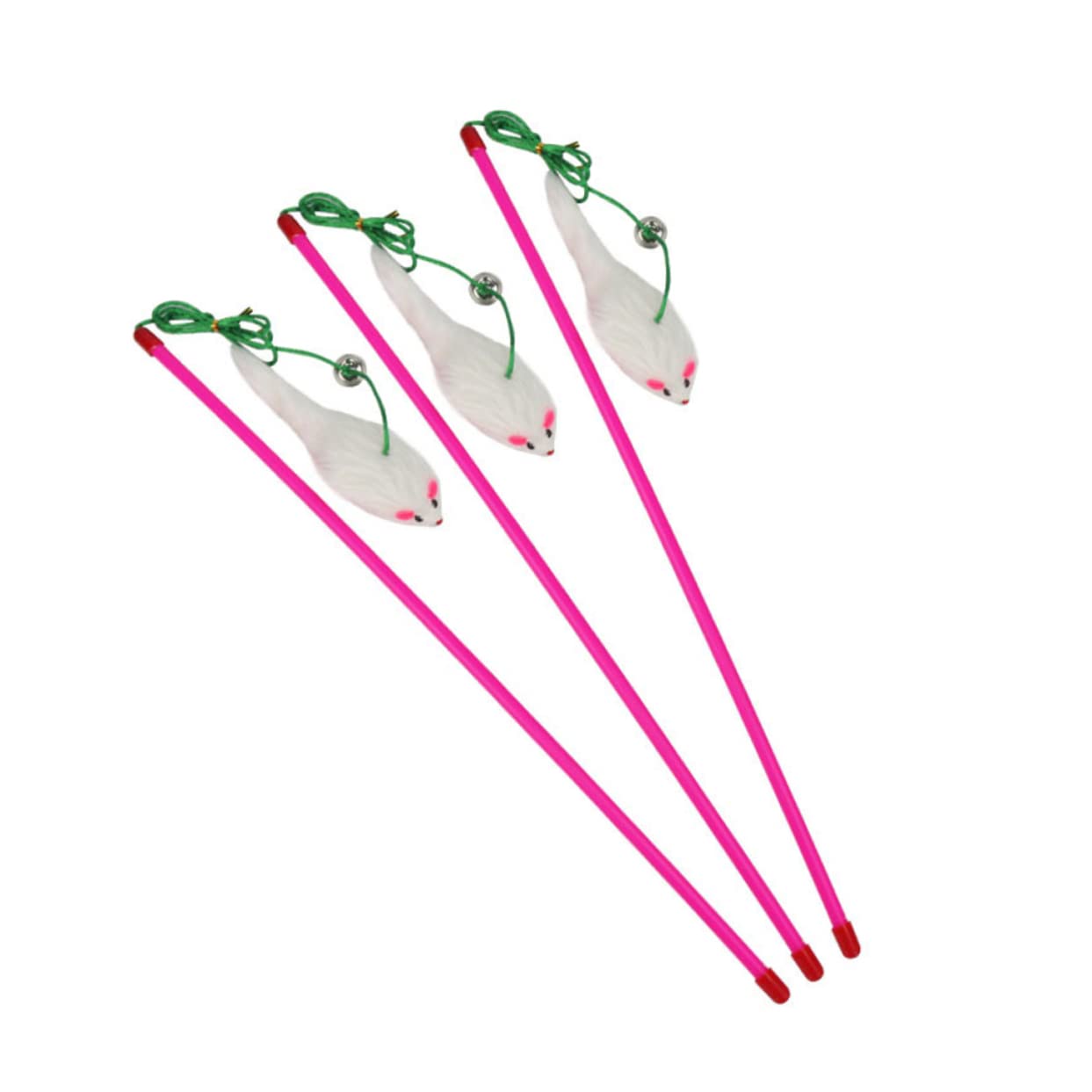 Yardwe 3sets Interaktive Plüsch Katze Spielzeug Kätzchen Teaser Stick Spielzeug Präsentieren 5 Stücke * 3