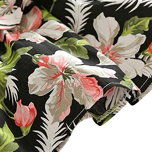 Blusas infantis com estampa de folhas verdes e estilo havaiano + shorts jeans desfiados