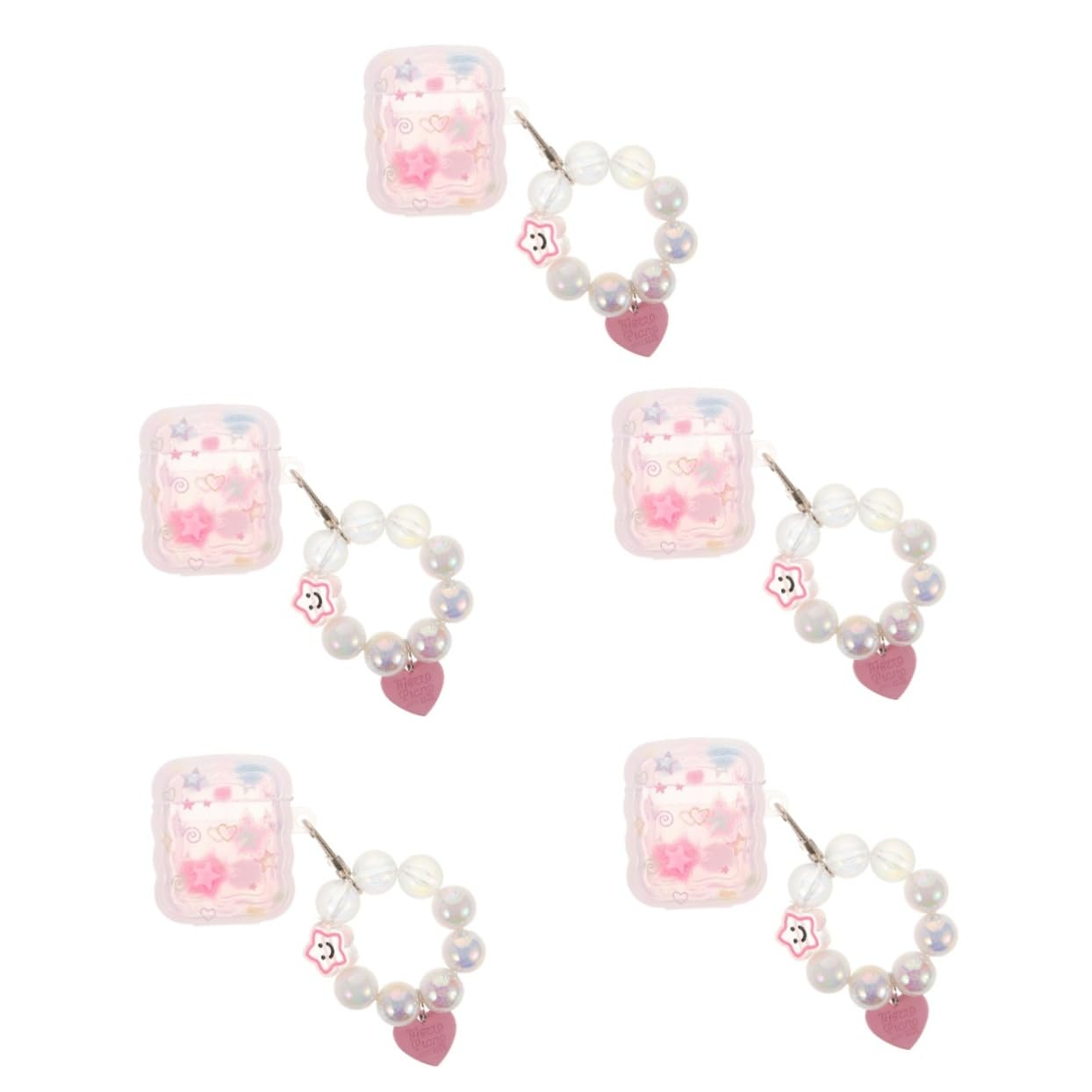 VILLCASE 4 Piezas Estuche Protector Auriculares Mujer Su Floral Talón Fundas para Auriculares Caso Brotes II Cubrir Funda Protectora De Estuche Portátil para TPU