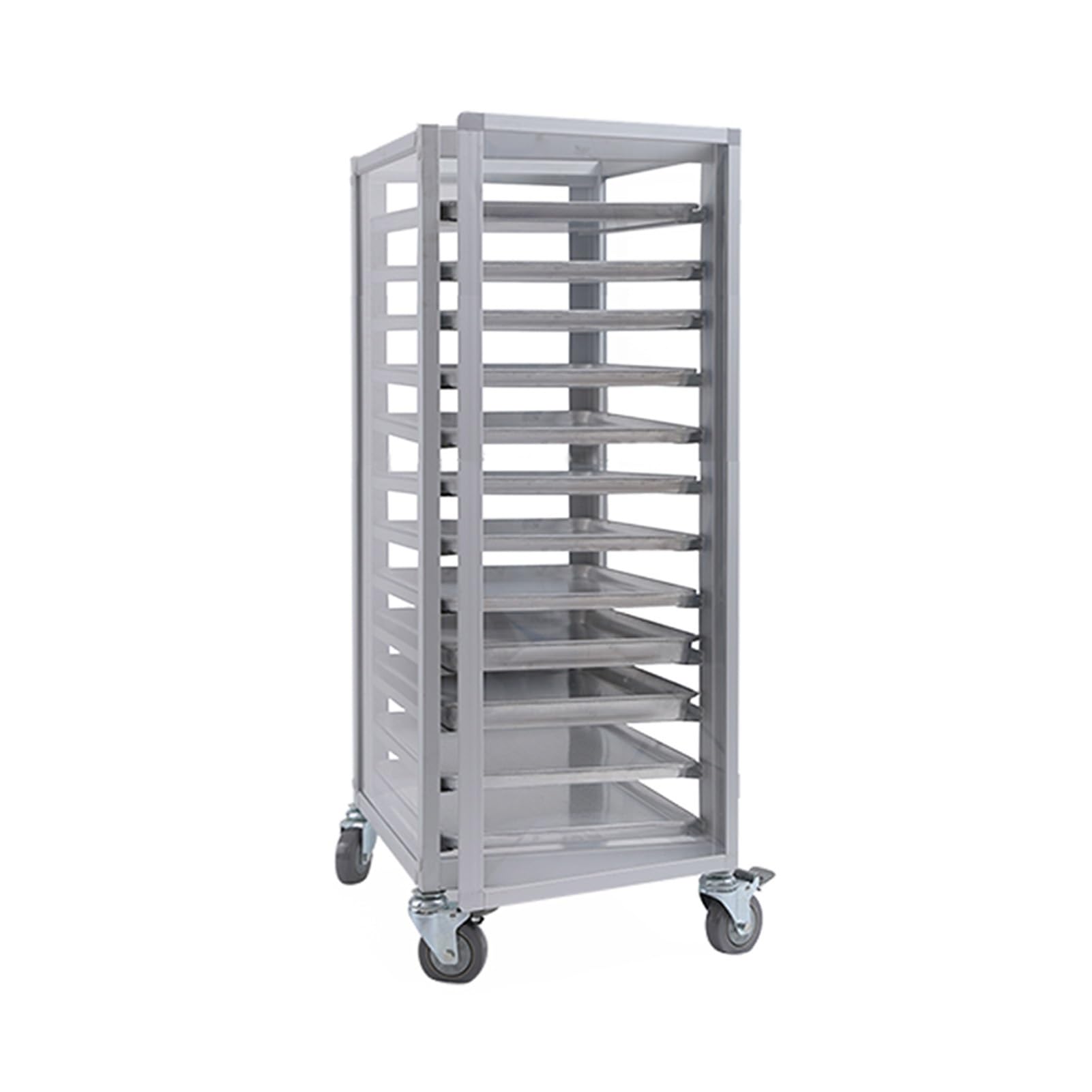 Carrello Porta Teglie For Panini Da 9/12 Ripiani, Carrello For Essiccazione Commerciale Chiuso Con Ruote, Carrello Porta Vassoi Resistente For Cucina, Ristorante(12-Tier)