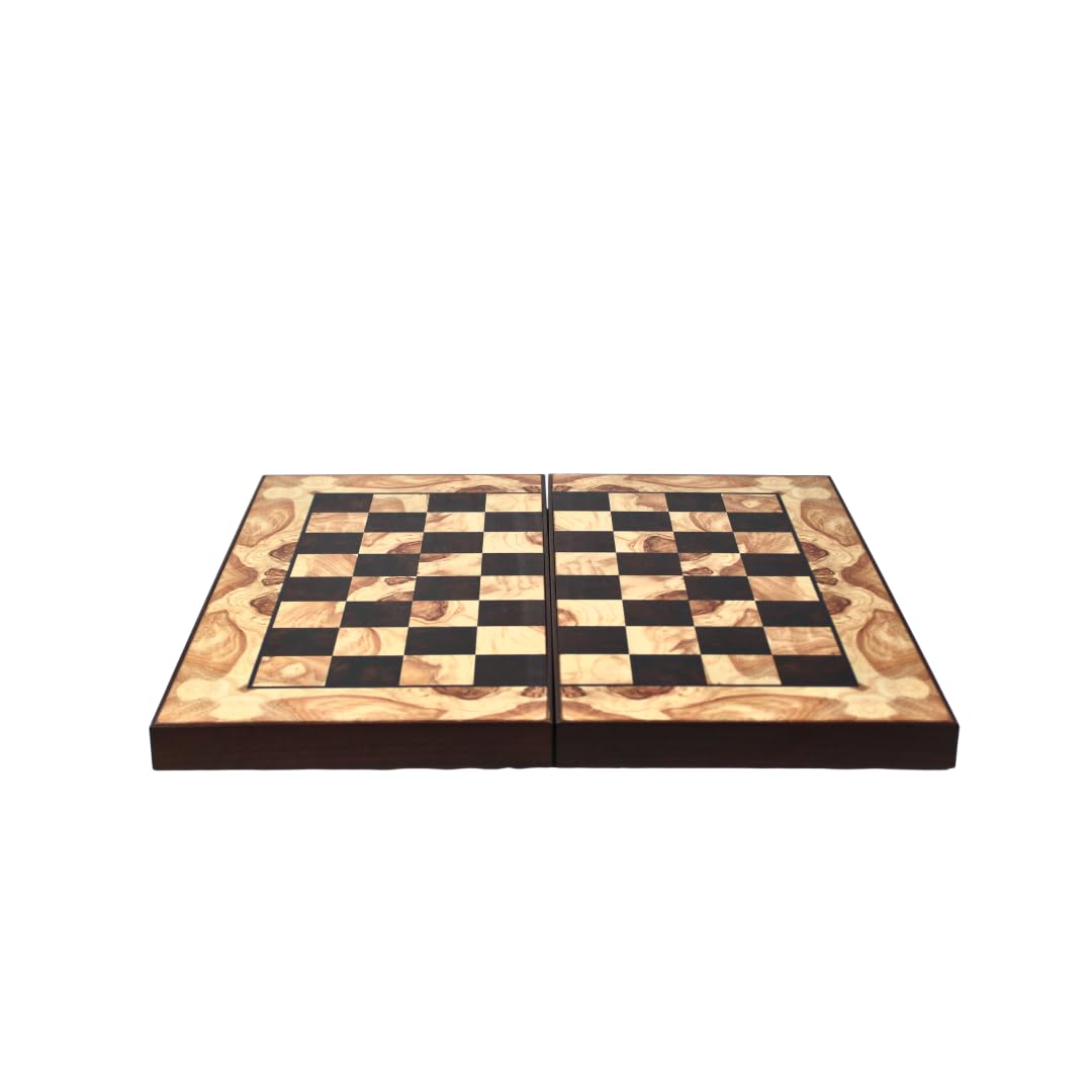 Set da backgammon Manopoulos in rovere rosso da 48 cm