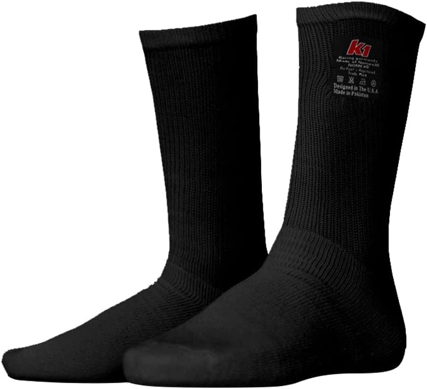 K1 Race GearK1 Adult Nomex® Socks - SFI 3.3 - Black - Small/Medium