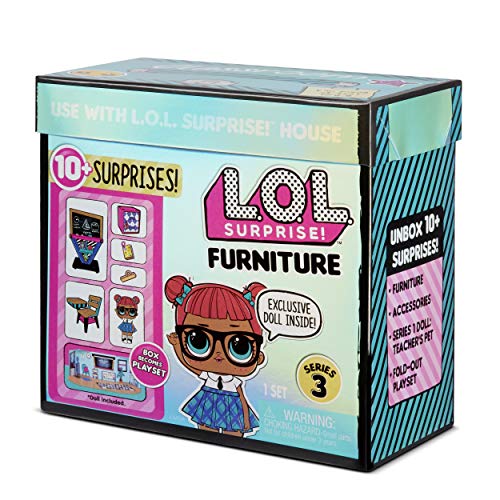 LOL Surprise Muñecas Coleccionables para Niñas , Con 10 Sorpresas y Accesorios , Teacher's Pet , Mobiliario Serie 3