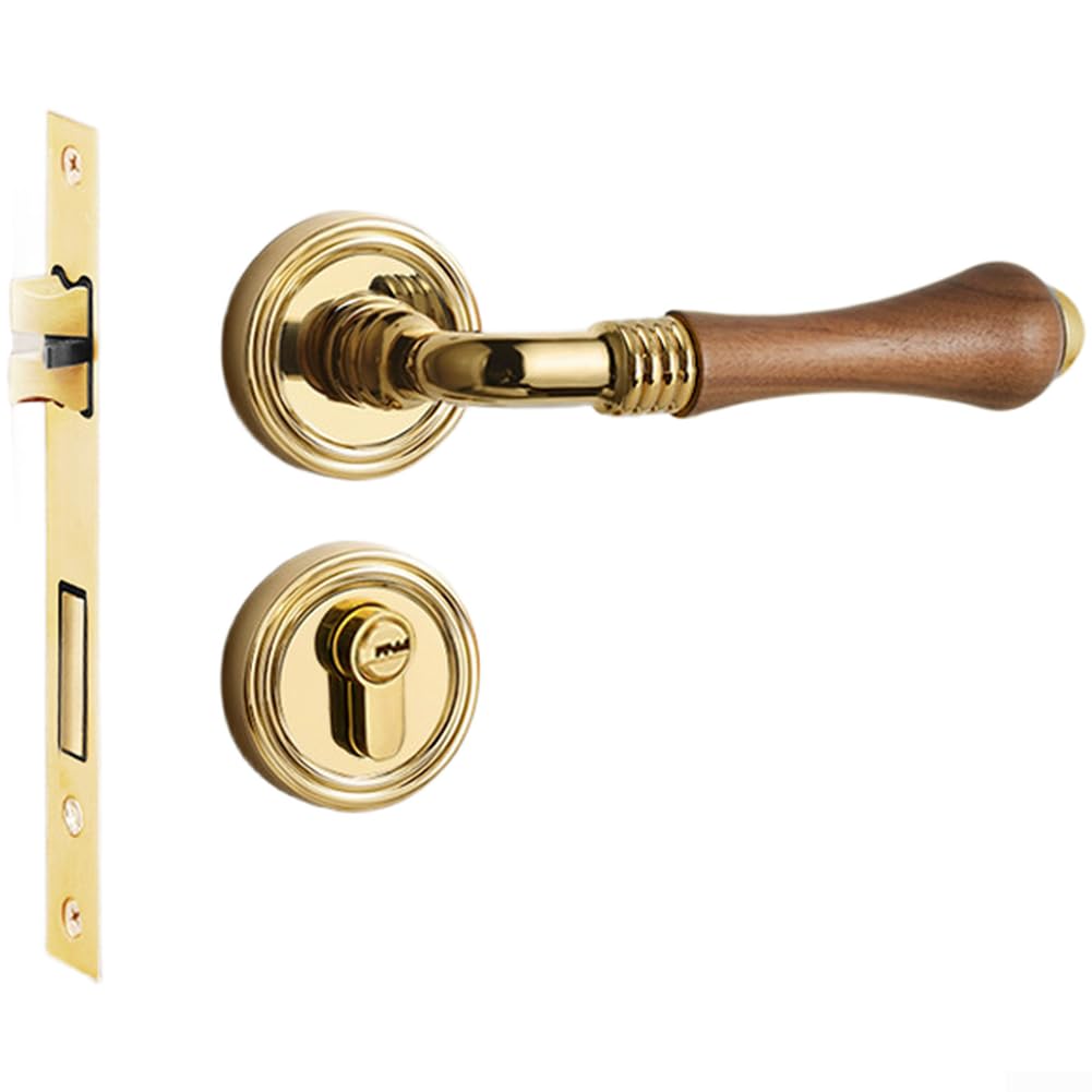 Verrou de porte en zinc antirouille 13,5 cm style noyer (A)