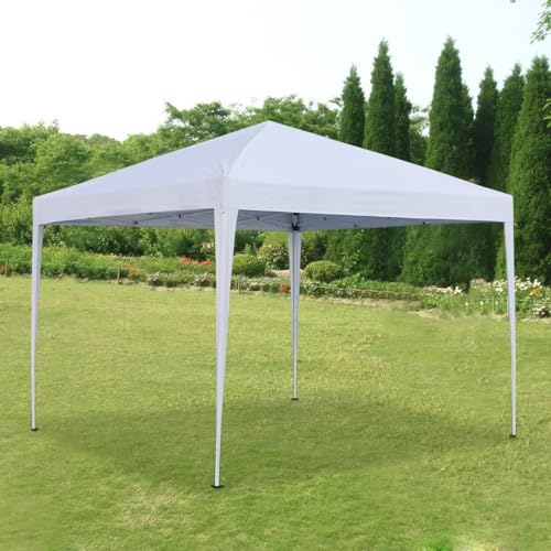 Neo 3m x 3m Waterproof Pop Up Outdoor Canopy Folding Garden Gazebo Party Tent With Sides Easy One Person Setup Instant Patio Hot Tub Beach Picnic (White) - Image 7