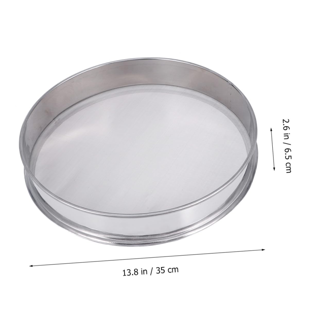 VALICLUD Tamis à Mailles Fines Argenté en Acier Inoxydable 35 Cm Léger et Réutilisable pour Usage Jardinage Cuisine Pâtisserie