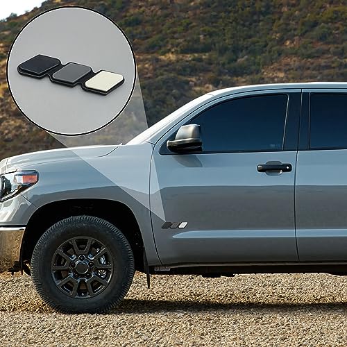 Image of Tri-Color Emblem Decal Sticker for Toyota Tacoma 4Runner Tundra Rav4 Accessories, Grille Fender Hood Side Skirt Bumper Side Mirror Dashboard Decoration(White, Gray and Black)