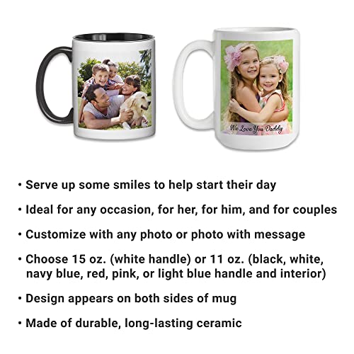 Lets-Make-Memories-Personalized-Photo-Mug-Custom-Coffee-Mug-Your-Photo-For-Any-Occasion-Birthday-For-Him-For-Her-For-Friend-Couples-11oz-Black-Handle