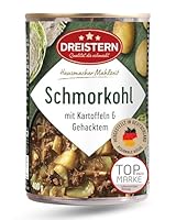 DREISTERN Schmorkohl 400g I Mit Kartoffeln & Schweinehack I Herzhaftes Fertiggericht in recyclebarer Konservendose I Lange Haltbarkeit dank natürlicher Konservierung I Hausmacher Qualität