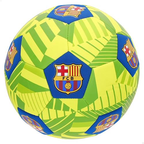 ColorBaby 77615 FC Barcelona balón de fútbol Playa, Talla 5, Neopreno Ligero, diseño Oficial con Escudo, Resistente al Agua y Arena, tamaño 21 cm, óptimo para Exteriores