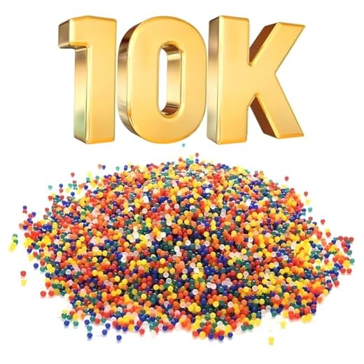 Bolinhas de Gel Coloridas para Decoração Multicoloridas Pacote com Esferas Hidrogel Bolinha de Gel que Cresce na Água Hidratáveis ​​para Decoração Festa Planta Recarga com 10000 Unidades de Bolinhas