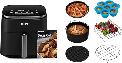 COSORI Freidora de aire TurboBlaze de 6.0 cuartos de galón compacta para asar y freidora de aire Accesorios