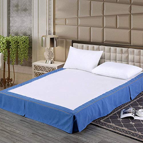 QUNCUNG Hotel Falda de Cama, Funda Protectora Volantes elástica Falda de Cama Colcha Cubre Canapé Faldón de Volantes con Banda Cubre unda de...
