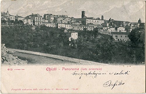 1904 Chieti - Panorama del lato orientale della città, Palomba - FP B/N VG Cartolina Postale