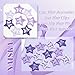NAISKA Purple Star Hair Clips Non Slip Hair Pins Snap Hair Barrettes Accessories for Girls Women Hair Decoration (12PCS)