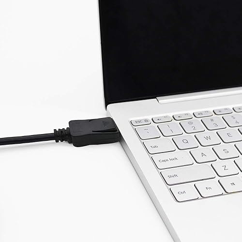 Miniatura 6 de Cable Displayport de ángulo recto 1.4, cable Displayport en ángulo recto, cable Displayport en ángulo de 90 grados V1.4 6 pies5.9ft hasta 8 K60 Hz,