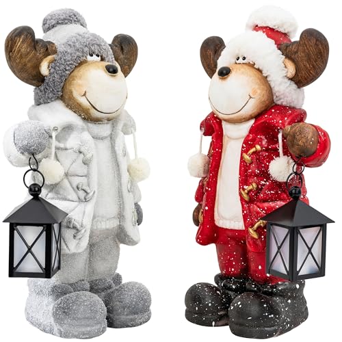 Weihnachtsdeko Figuren Groß 42cm Weihnachtsfiguren Beleuchtet Innen...