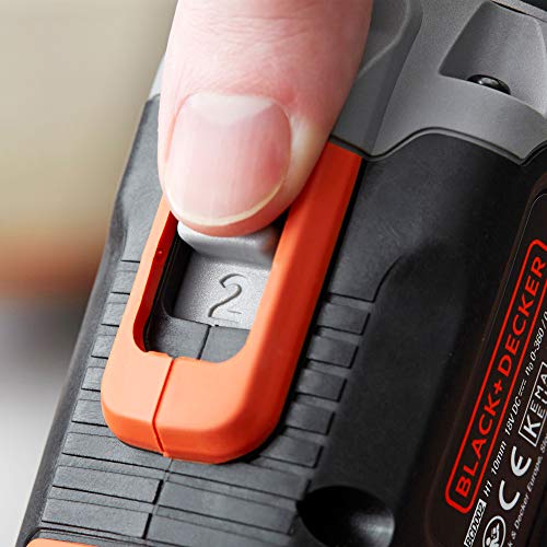 BLACK+DECKER BCD003BAST-QW Akku-Schlagbohrmaschine – 160 Zubehörteile – Lieferung in Organizer, 18 V – Bild 8