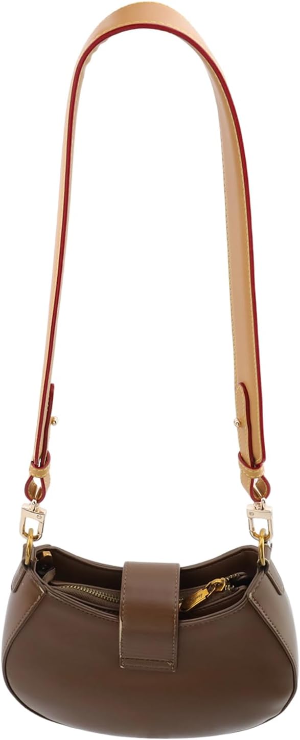 28.74"/73cm PU Leather Crossbody Strap, Replacement Straps for Handbags or Purse, Beeswax PU Leather Bag Strap Extender, Purse Chain Accessories - Image 5