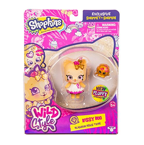 Shopkins Wild Style Kissy Boo Exclusive Shoppet and Shopkin