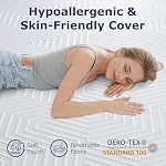 BedStory Matelas de mémoire Mousse Topper Double, 3 Couvercle de matelas en bambou avec couvercle amovible, Topper en mousse réversible de décompression pleine taille, sans certificat Odor CertiPUR-US, 54x74 1 cm