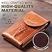 Hengwin Genuine Leather Phone Holster Fits for iPhone 16 Pro Max 15 Plus 14 Pro Max Samsung Galaxy A15 Note 9 8 S23+ S22+ S21 FE S20 Ultra Holster Waist Pouch Belt Clip Case Cell Phone Holder (Brown)