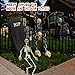 Geetery Halloween Pop up Coffin with Lid and Life Size Human Skeleton Set 60 Inch Scary Fake Coffin Prop Collapsible 3 ft Human Skeleton with Movable Joints for Halloween Cemetery Decoration Props