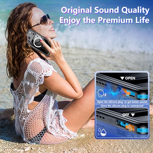 Temdan Magnetic Compatible with iPhone 17 Pro Max Case,Waterproof Built-in Screen & Camera Protector IP68 Underwater Full Body 17FT Military Dropproof Shockproof Phone Case 6.9"-Mag/Blue by Temdan - Image 4