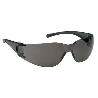 KleenGuard Element Safety Glasses 25631, Lightweight, Economical, Disposable, Metal-Free, Smoke Lens, Black Frame, 12 Pairs / Case