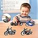 OUFOTAT 4-Pack Pull-Back Motorcycle Toys - No Batteries Requiredast Alloy Cars for Kids 3+, Durable Friction-Powered Mini Vehicles Boys and Girls
