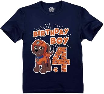 Marshall Fire Pup 4th Birthday Shirt for Boys - Paw Patrol Toddler T-Shirt - Fun Gift for 4 Year Olds Party