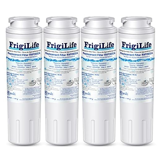 FrigiLife UKF8001 Replacement for EveryDrop Filter 4, Everydrop EDR4RXD1, UKF8001AXX-200, UKF8001P, Whirlpool 4396395, 469006, FMM-2 MPF15090 WF-UKF8001, SGF-M9 Refrigerator Water Filter, 4PACK