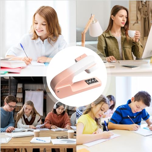 Grapadora de escritorio giratoria de 360 grados y máquina grapadora multiángulo 4