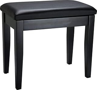 Piano Bench w/ Storage, Black