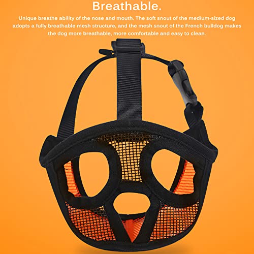 Vvciic Muselière pour chien à museau court réglable en maille respirante pour chien pour mordre, mastication, aboiements – vue 4