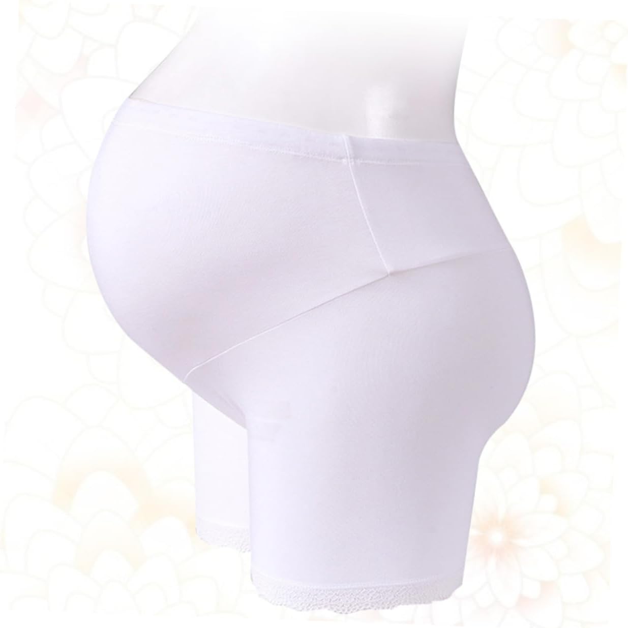 Belly Support Leggings White Maternity Pants Soft Stretchy Breathable High Waist Maternity Underwear Pregnancy Briefs Xxl