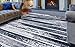 Diagona Designs Contemporary Stripes Design Modern 8' by 10' Area Rug, 7'10" W x 9'10" L, Beige / Navy / Teal