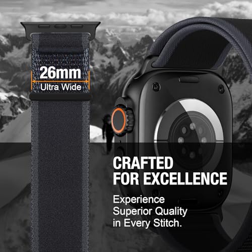 Pulseira de nylon Trail Loop compatível com Apple Watch Ultra 2/Ultra. Pulseira masculina e feminina