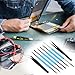 QWORK Professional Welding Auxiliary Tools Set, 6 Double-sided Repair Tools & 2 Anti-static Precision Tweezers for Electronic Repair, Soldering, and Grinding
