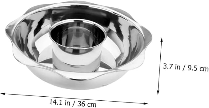 Olla de acero inoxidable dividida para dos sabores Garneck miniatura 3