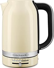 KitchenAid 5KEK1701EAC 5KEK1701EAC Electric Kettle with Temperature Adjustable from 50 to 100°C - Vintage Design Stainless Steel with Removable Anti-Limescale Filter - 1.7L Capacity - 2400W - Cream