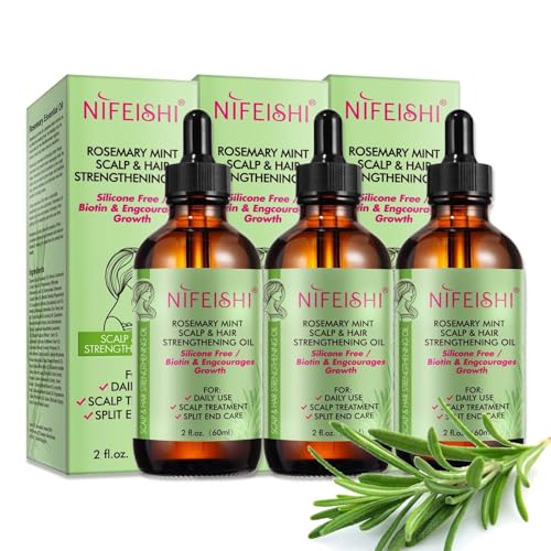 P-Beauty Rosmarinöl Ätherisches Öl 3x60ml - Haarwachstum stärkendes Öl | Haar- & Hautpflege, Wimpern & Augenbrauen Booster | Anti Haarausfall Bio Vegan | Rosemary Oil | Rosmarinöl für Kopfhaut