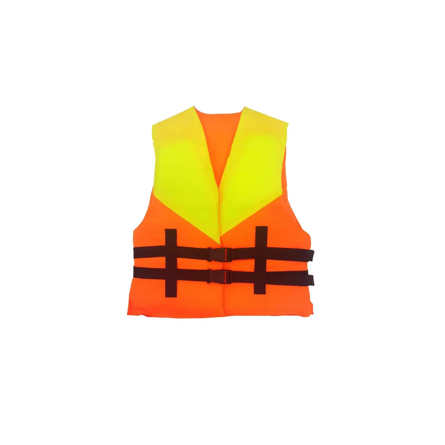 Dual Color Polyester Life Jacket for Kids & Adults - High Visibility Reflecting Tape Swim Vest for Water Safety