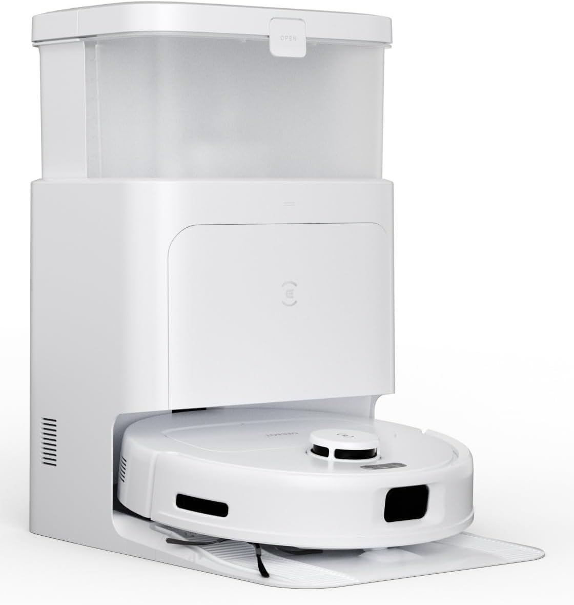 DEEBOT N30 PRO OMNI Robot Vacuum Cleaner with Mop Function, 10,000 Pa Suction Power, ZeroTangle 2.0 Technology, TruEdge™ Edge Cleaning, 60°C Hot Water Mop Cleaning, Hot Air Drying, White