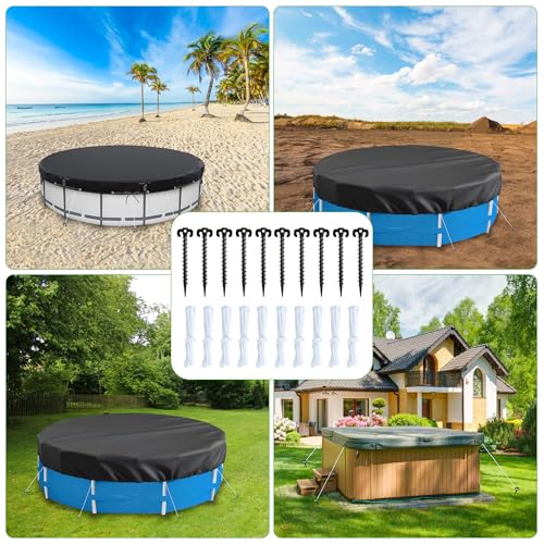 Kit 10 Piezas Anclaje Cobertor Piscina Exterior miniatura 7
