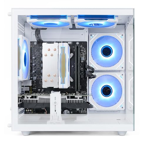 Image of Prebuilt Gaming Desktop Computer | 16G Memory | 512G SSD | AMD Ryzen5 6Cores 3.6G Up to 4.1G | RX 560 4G Graphics Card | Wi-Fi 6 | Gamer PC White