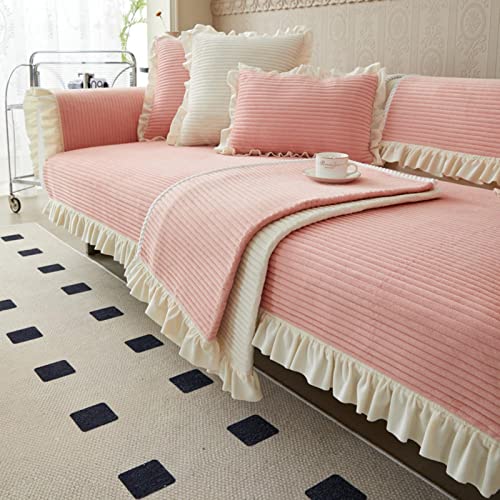 ATKITS Sofa überwurfdecke, Warmer Super Weicher Kurzer Plush Fleecedecke Sofaschutz Hund/Katze, Sofa/Couch überzug/Sofabezug Ecksofa 1 2 3 Sitzer Cover