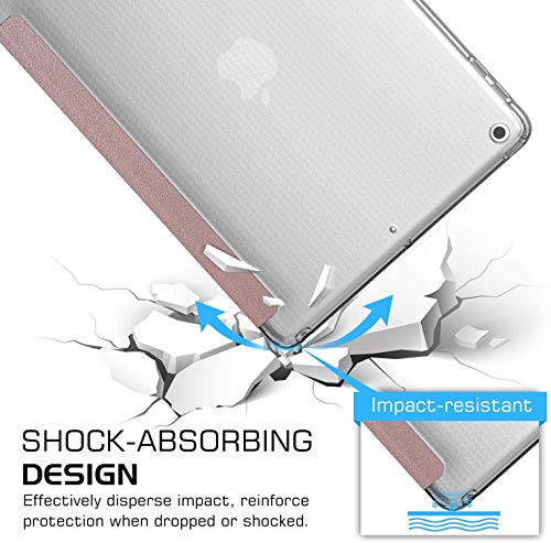 Image of DuraSafe Cases for iPad 8.3 Inch Mini 6th [ Mini 2021 6 Gen ] A2567 A2568 A2569 MK7M3HN /A MLWL3HN /A MK7R3HN /A MK7P3HN /A MLWR3HN /A MK7X3HN /A MK7V3HN /A MK893HN /A MK8E3HN /A Smart Flip Case - Rose Gold